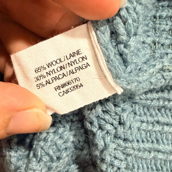 Guinevere Blue Cable Knit Sweater - Picture 5 of 5